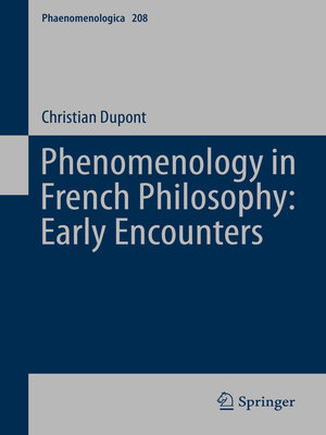 cover image of Phenomenology in French Philosophy